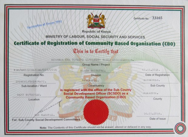 CBO Certificate
